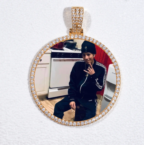 MEDIUM 3D CIRCLE CUSTOM PICTURE PENDANT