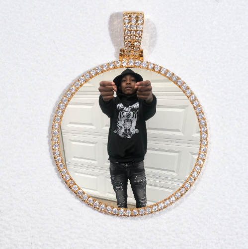 MEDIUM 3D CIRCLE CUSTOM PICTURE PENDANT