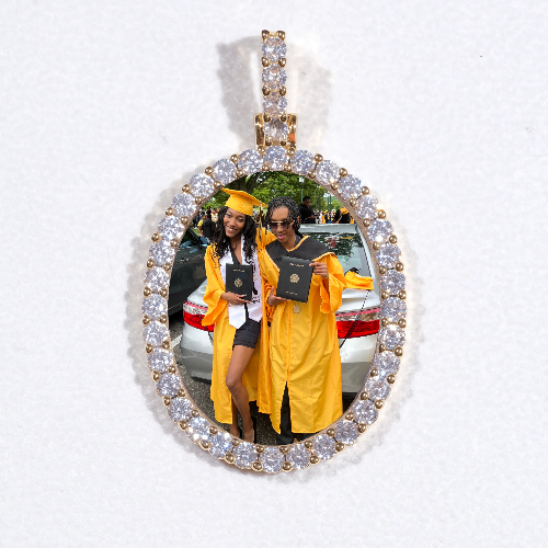 3D Oval Custom Picture Pendant