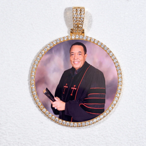 MEDIUM 3D CIRCLE CUSTOM PICTURE PENDANT