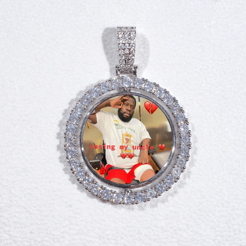 3D Spinning 2-Faced Custom Picture Pendant