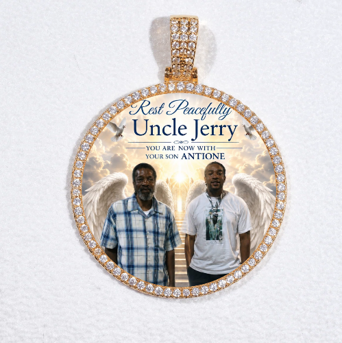 MEDIUM 3D CIRCLE CUSTOM PICTURE PENDANT