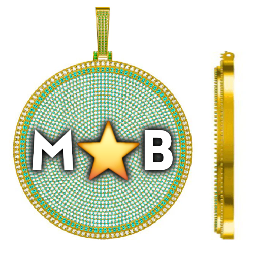 CUSTOM LETTER NECKLACE 3D BIG DISC