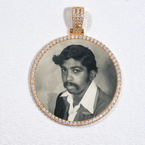 MEDIUM 3D CIRCLE CUSTOM PICTURE PENDANT