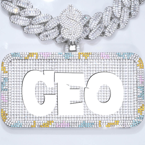 CUSTOM LETTER NECKLACE 3D COLORFUL SQUARE