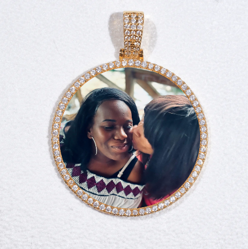 MEDIUM 3D CIRCLE CUSTOM PICTURE PENDANT
