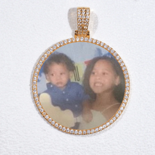 MEDIUM 3D CIRCLE CUSTOM PICTURE PENDANT