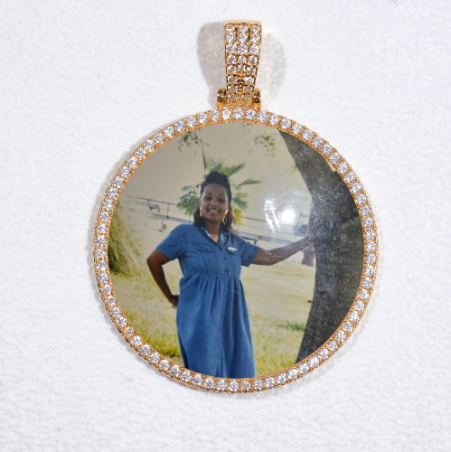 MEDIUM 3D CIRCLE CUSTOM PICTURE PENDANT