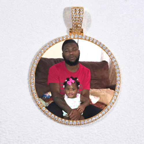 MEDIUM 3D CIRCLE CUSTOM PICTURE PENDANT