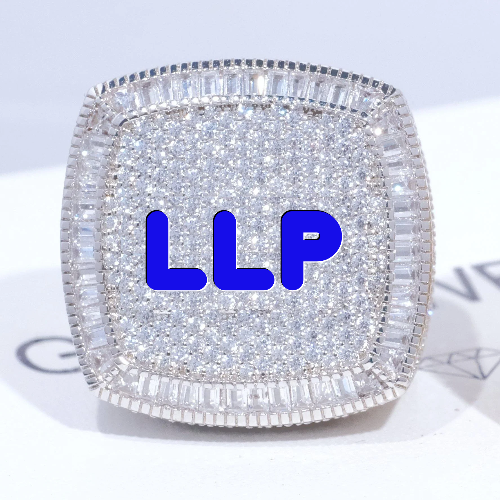 CUSTOM LETTER 3D ICED RING