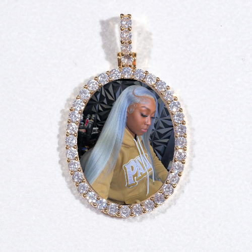 3D Oval Custom Picture Pendant