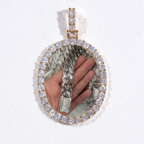 3D Oval Custom Picture Pendant