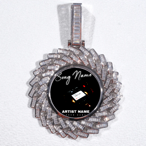Large 3D Baguette Custom Picture Pendant