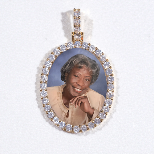3D Oval Custom Picture Pendant