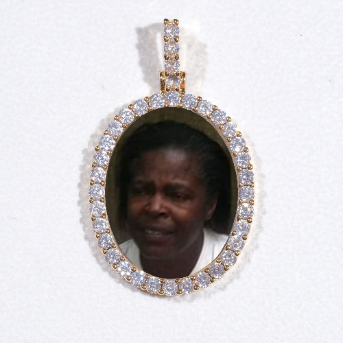 3D Oval Custom Picture Pendant