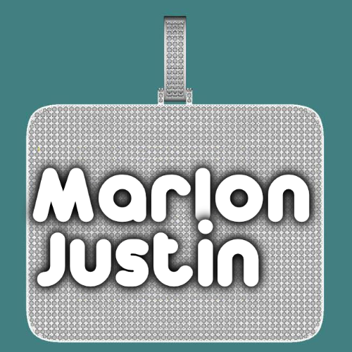 CUSTOM LETTER NECKLACE 3D BIG SQUARE
