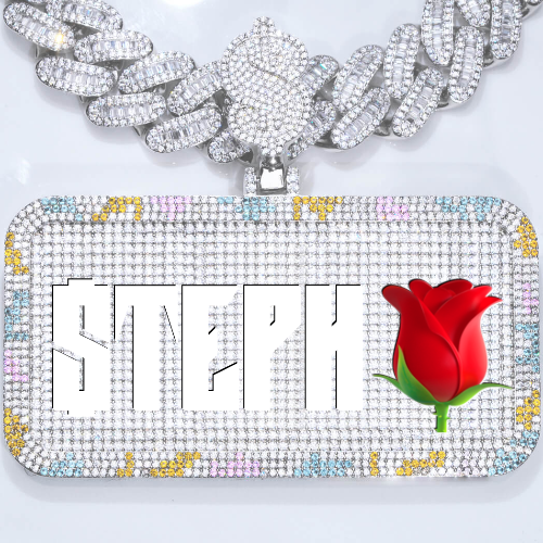 CUSTOM LETTER NECKLACE 3D COLORFUL SQUARE