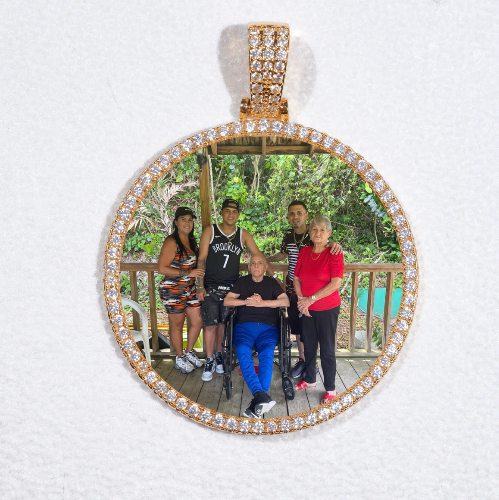 MEDIUM 3D CIRCLE CUSTOM PICTURE PENDANT