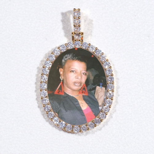 3D Oval Custom Picture Pendant