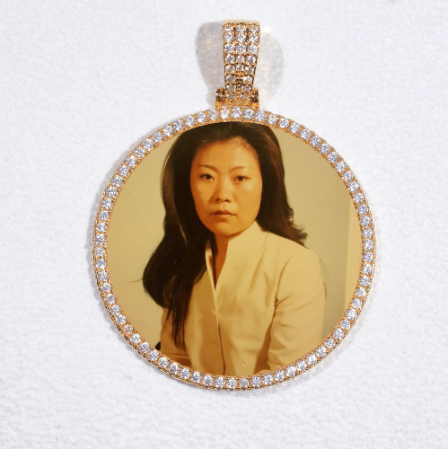 MEDIUM 3D CIRCLE CUSTOM PICTURE PENDANT