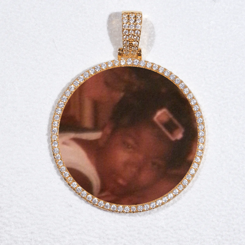 MEDIUM 3D CIRCLE CUSTOM PICTURE PENDANT
