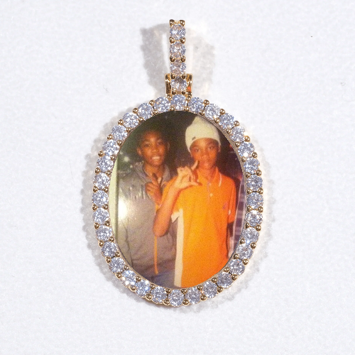 3D Oval Custom Picture Pendant