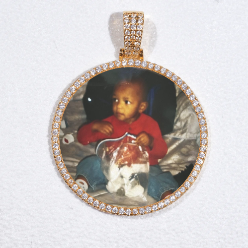 MEDIUM 3D CIRCLE CUSTOM PICTURE PENDANT