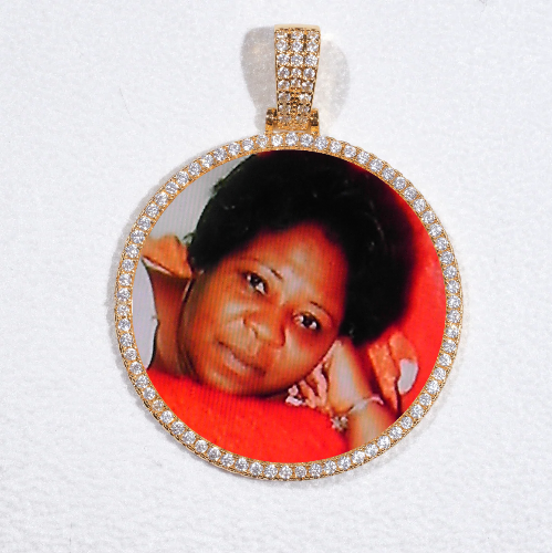 MEDIUM 3D CIRCLE CUSTOM PICTURE PENDANT