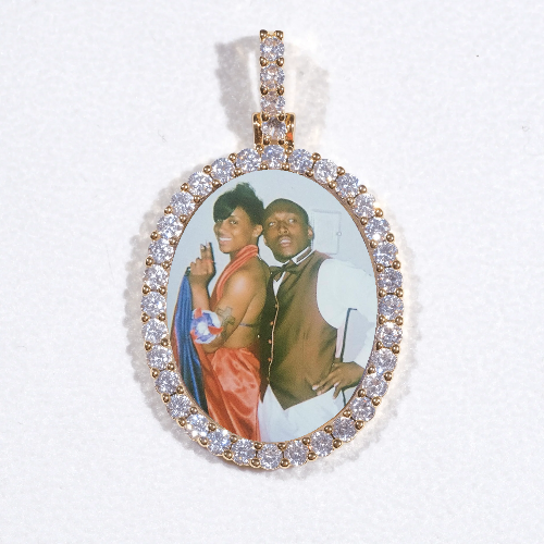 3D Oval Custom Picture Pendant