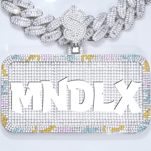 CUSTOM LETTER NECKLACE 3D COLORFUL SQUARE