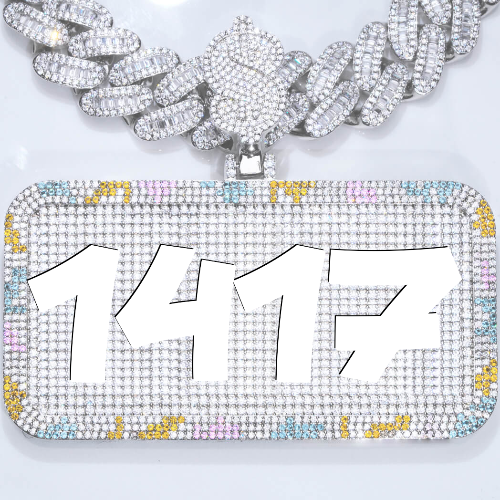 CUSTOM LETTER NECKLACE 3D COLORFUL SQUARE