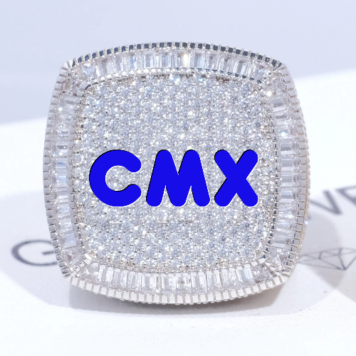 CUSTOM LETTER 3D ICED RING