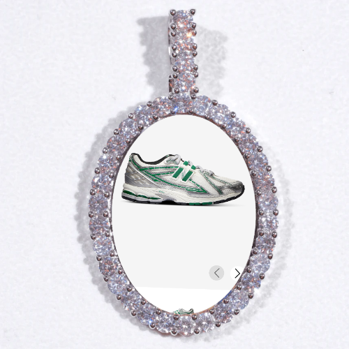 Large 3D Oval Custom Picture Pendant