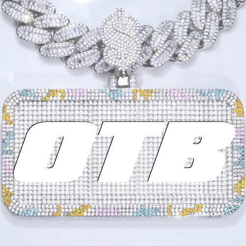 CUSTOM LETTER NECKLACE 3D COLORFUL SQUARE