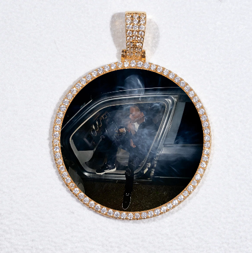 MEDIUM 3D CIRCLE CUSTOM PICTURE PENDANT