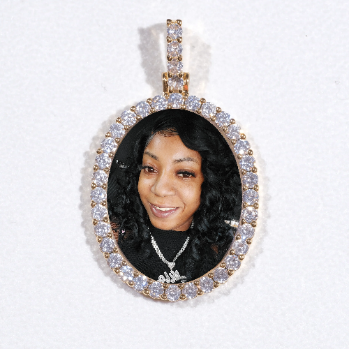 3D Oval Custom Picture Pendant