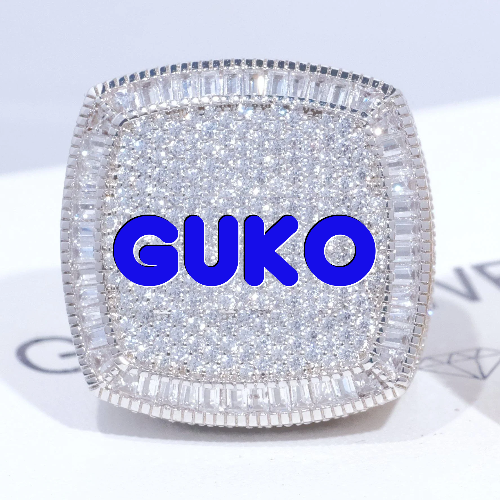CUSTOM LETTER 3D ICED RING