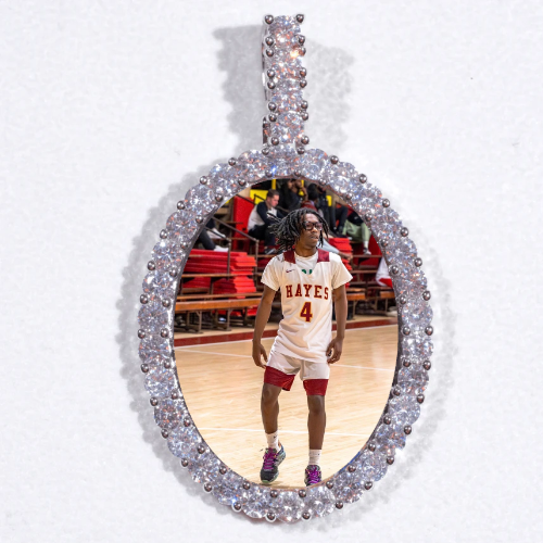 Large 3D Oval Custom Picture Pendant