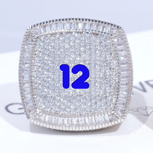 CUSTOM LETTER 3D ICED RING