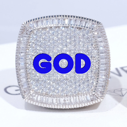 CUSTOM LETTER 3D ICED RING