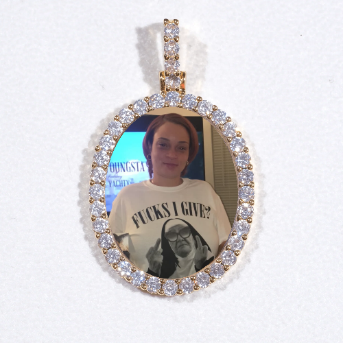 3D Oval Custom Picture Pendant