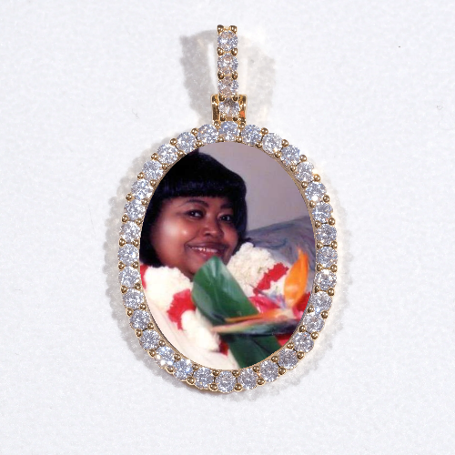 3D Oval Custom Picture Pendant