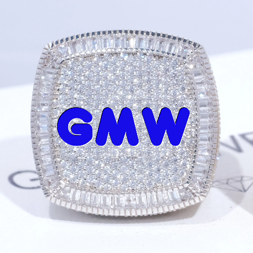 CUSTOM LETTER 3D ICED RING