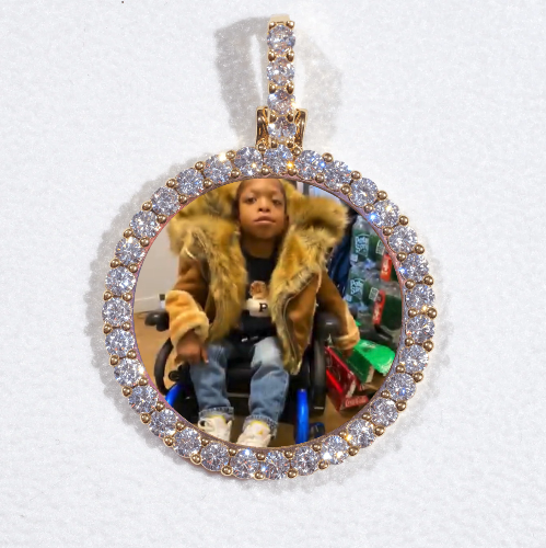 3D CIRCLE CUSTOM PICTURE PENDANT SMALL SIZE