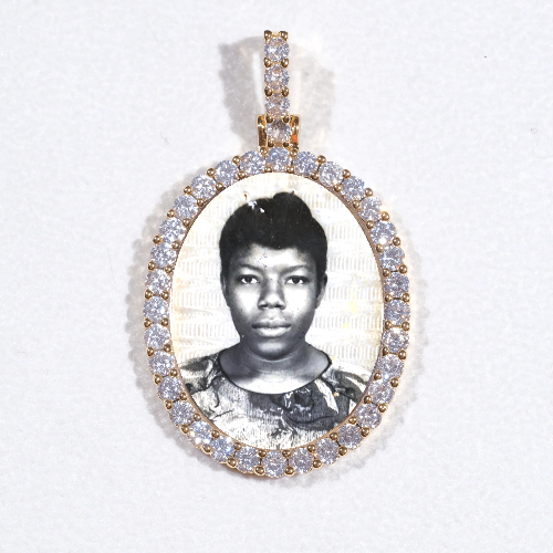 3D Oval Custom Picture Pendant