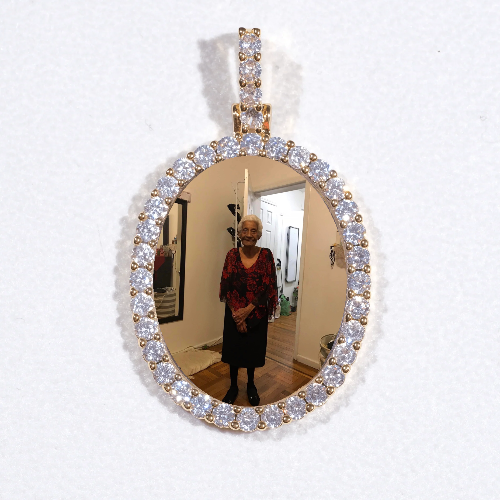 3D Oval Custom Picture Pendant