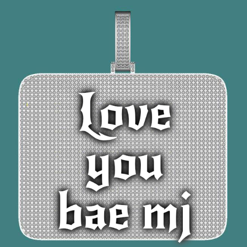 CUSTOM LETTER NECKLACE 3D BIG SQUARE