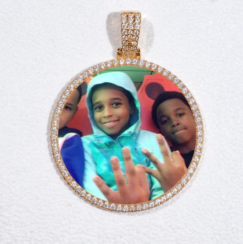 MEDIUM 3D CIRCLE CUSTOM PICTURE PENDANT