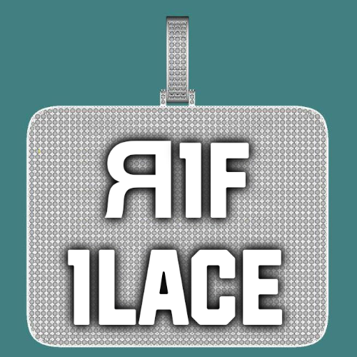 CUSTOM LETTER NECKLACE 3D BIG SQUARE