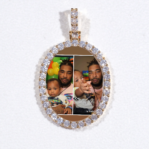 3D Oval Custom Picture Pendant